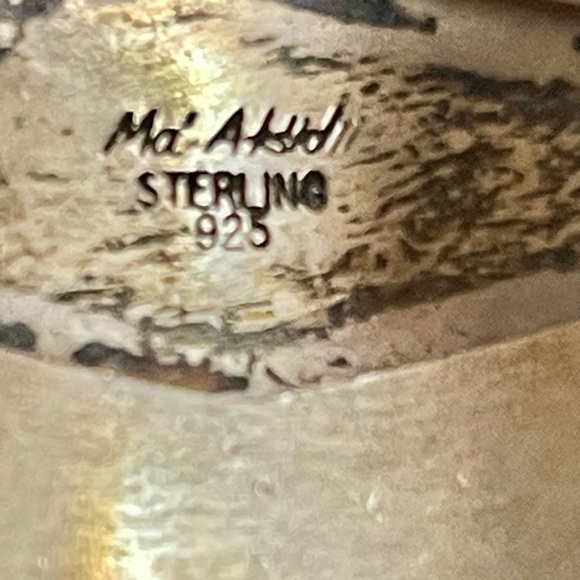 VTG Old Pawn Navajo Native American Sterling Turquoise Cuff Bracelet Sz 6.5 - Picture 11 of 13